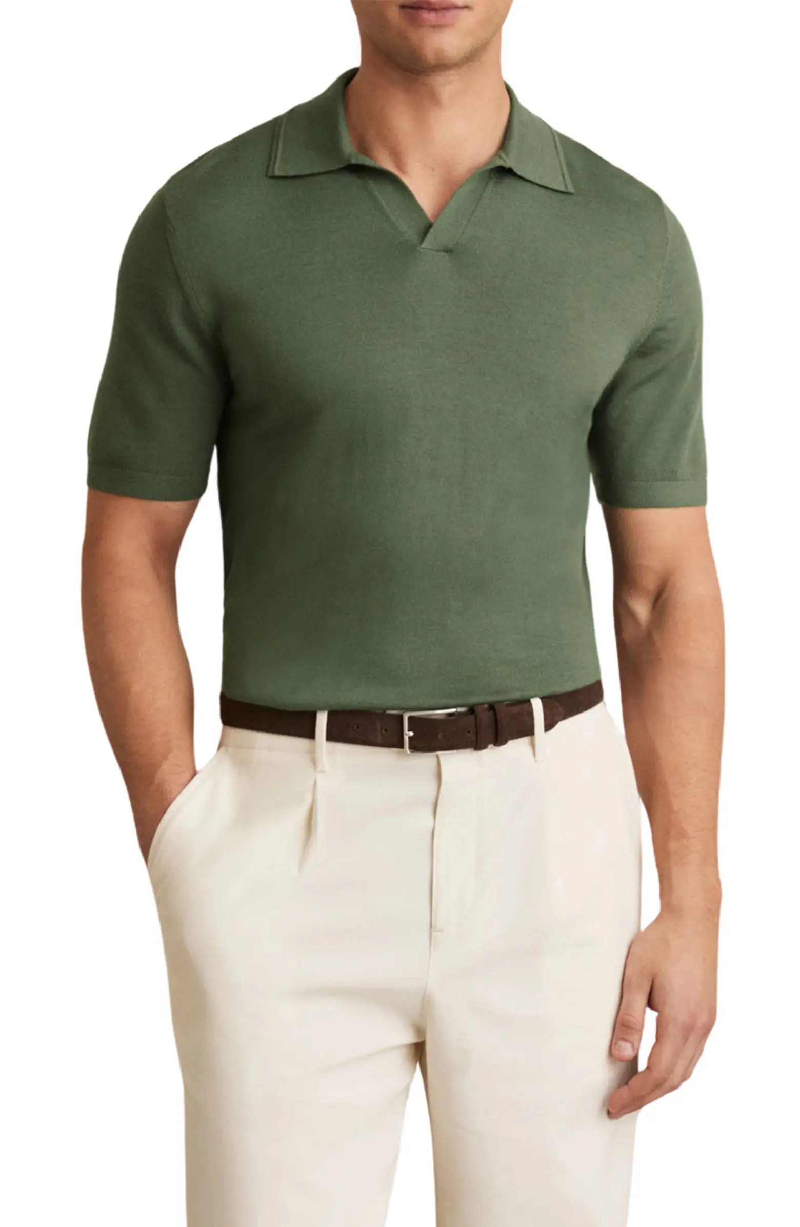 Duchie Short Sleeve Merino Wool Polo Sweater | Nordstrom