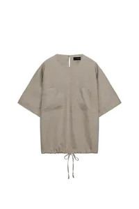 ZW COLLECTION 100% LINEN LACE-UP TOP | Zara UK
