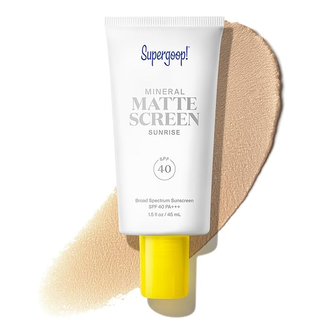 Supergoop! Mineral Mattescreen (SPF 40) - 45 mL - Mineral, Oil-Free Broad Spectrum Sunscreen - Sm... | Amazon (US)