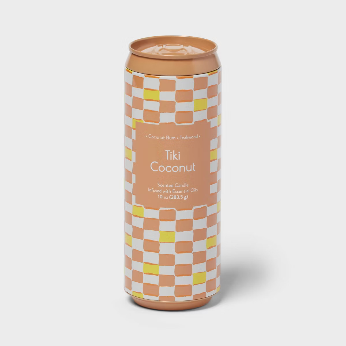 Printed Tin Can 10oz Candle Tiki Coconut - Opalhouse™: Paraffin & Palm Wax, Metal Container, 55... | Target