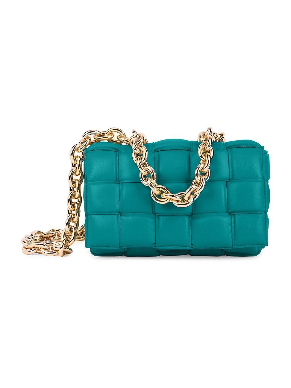 Bottega Veneta Women's The Chain Cassette Padded Leather Shoulder Bag - Mallard | Saks Fifth Avenue