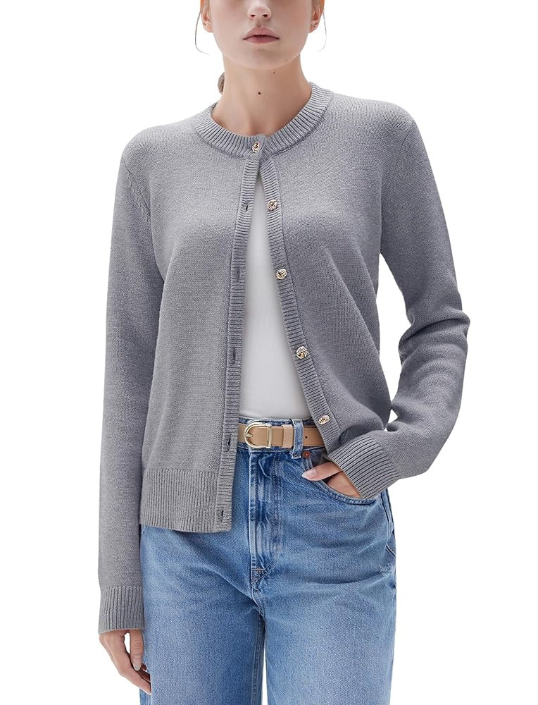 SUUKSESS Women Chunky Cashmere Cardigan Sweaters Trendy Fall Fashion Button Up Long Sleeve Knit O... | Amazon (US)