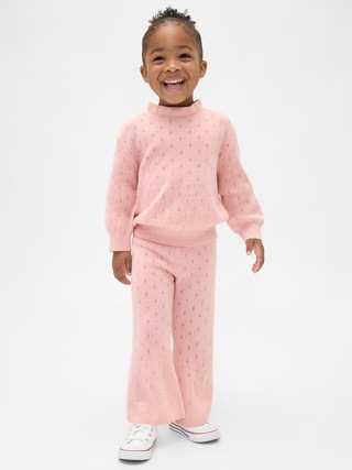 Baby & Toddler CashSoft Pointelle Flare Pants | Gap (CA)