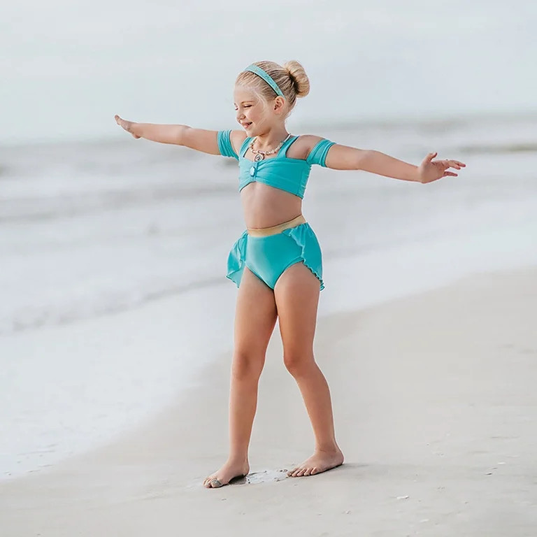 HAWEE Princess Jasmine Two-Piece Tankini Swimsuit for Girls Bathing Suits - Walmart.com | Walmart (US)