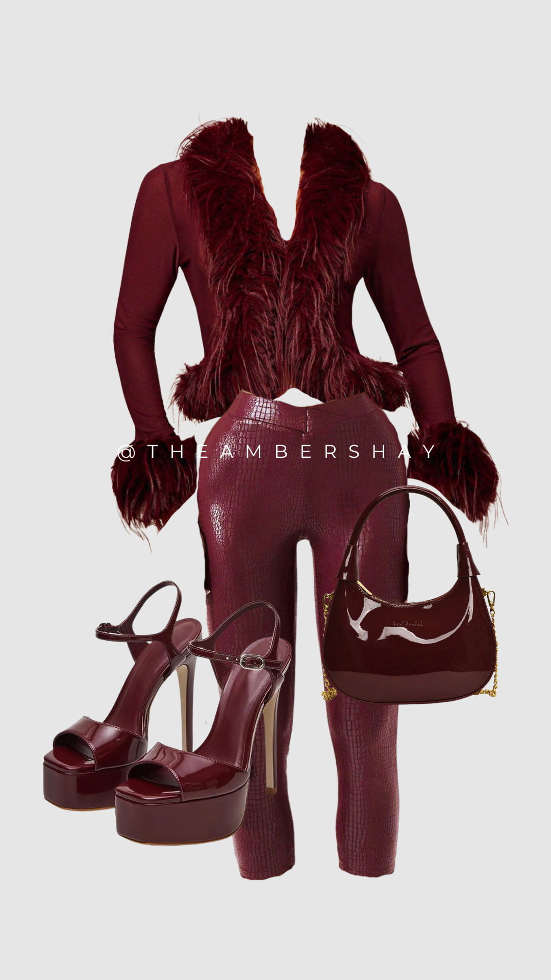 This burgundy evening outfit is made for main-character energy 🍷 A dramatic SHEIN top paired with burgundy faux leather pants from SHEIN, platform heels from Steve Madden, and a matching SHEIN handbag creates a bold fall date night look that feels luxe without the luxury price tag. If you love monochrome outfits and rich fall tones, this look delivers every time.

#BurgundyOutfit #MonochromeLook #SHEINFashion #SteveMaddenHeels #FallDateNight #LTKStyle #EveningOutfitWomen #FashionInspo 

 #LTKValentine #LTKgrwm #LTKootd