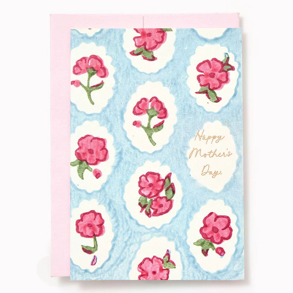 Pink Floral Scallop Tiles Mother's Day Card | Paper Source