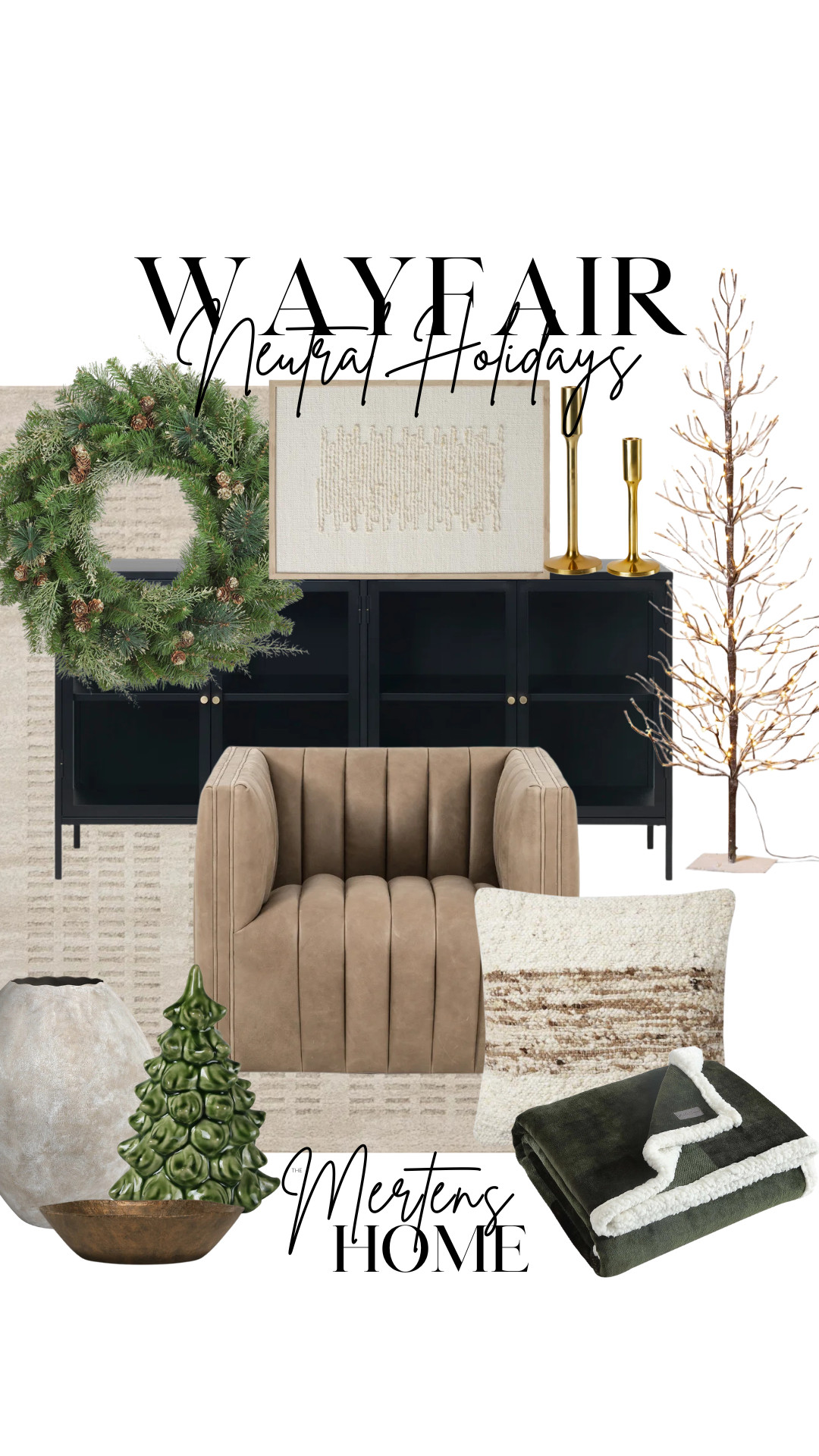 Wayfair neutral holiday finds—cozy textures, soft tones, and festive without spending big🎄🤍 Comment HOLIDAY or shop below in the comments 🔗👇🏻 

 #LTKHoliday #LTKHome