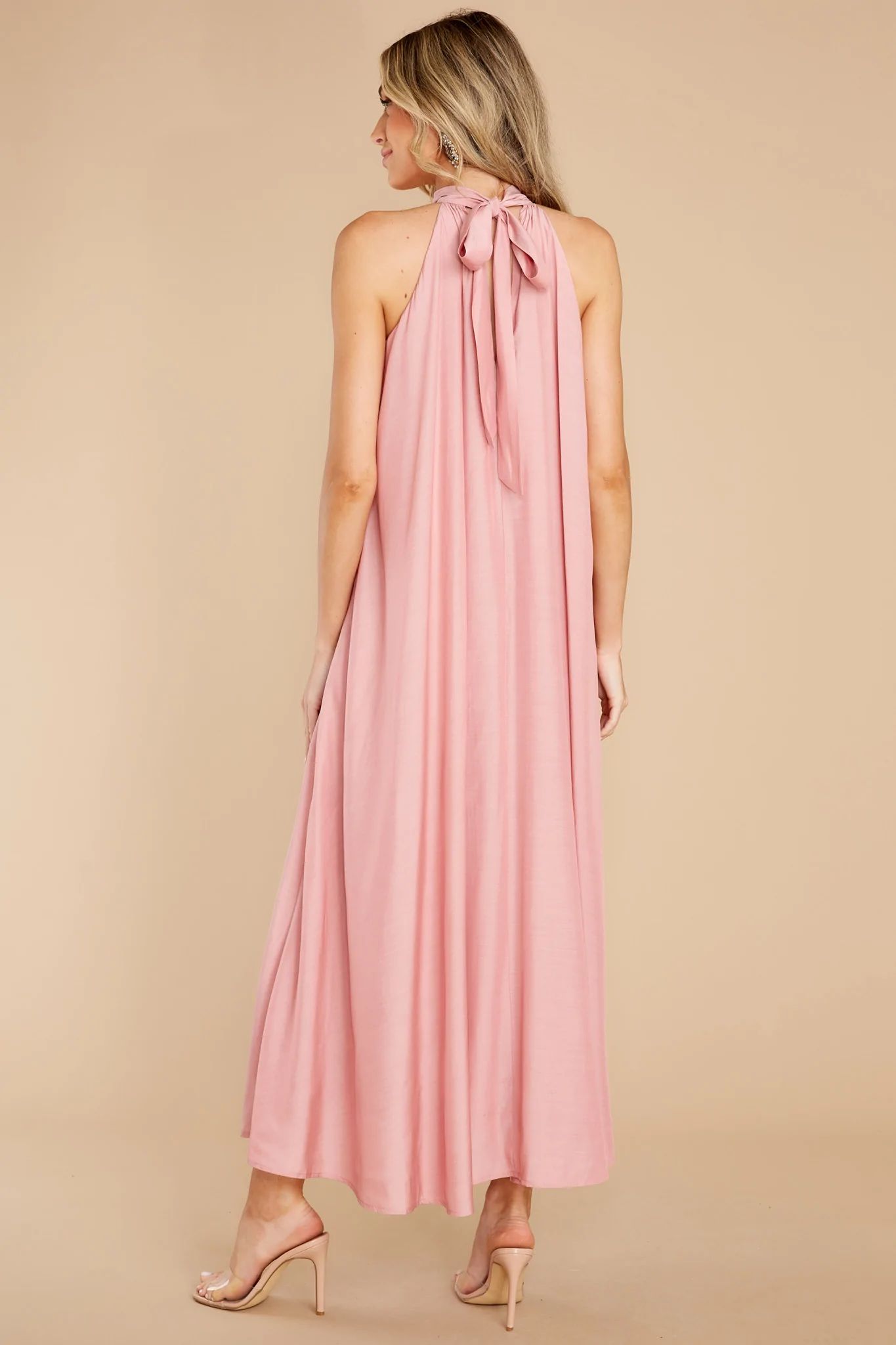 Worth Every Penny Rose Pink Maxi Dress | Red Dress 