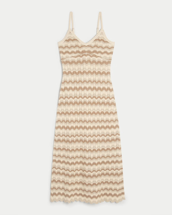 Women's Crochet-Style Midi Dress | Women's Dresses & Rompers | HollisterCo.com | Hollister (US)