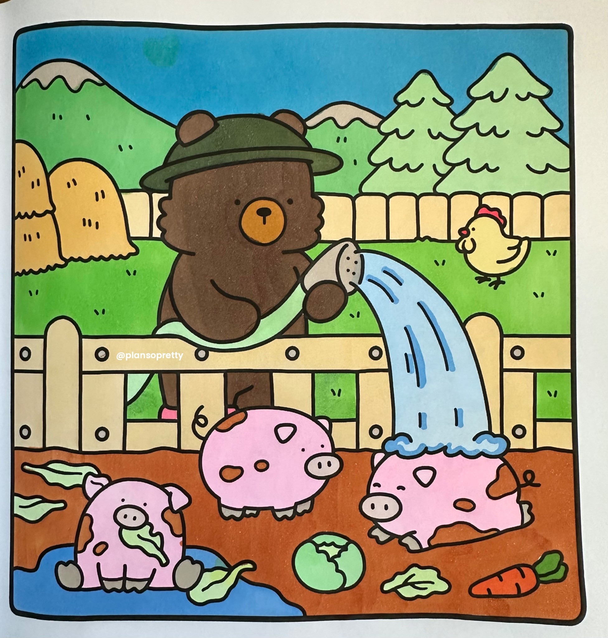 Theme of the month is food, farm and garden! Looks like the piggies 🐖 got stuck in the mud! Time for a bath!! From Comfy Days books and markers linked in bio and stories #comfydays #piglets #farmlife #cutecoloring #cocowyo #cocowyocoloring #ohuhumarkers #countrylife #cozycoloring #coloringforfun #relaxinghobby #cutecoloringbook #cozycolouring #coloringaddict 

#LTKKids #LTKSeasonal #LTKFindsUnder50