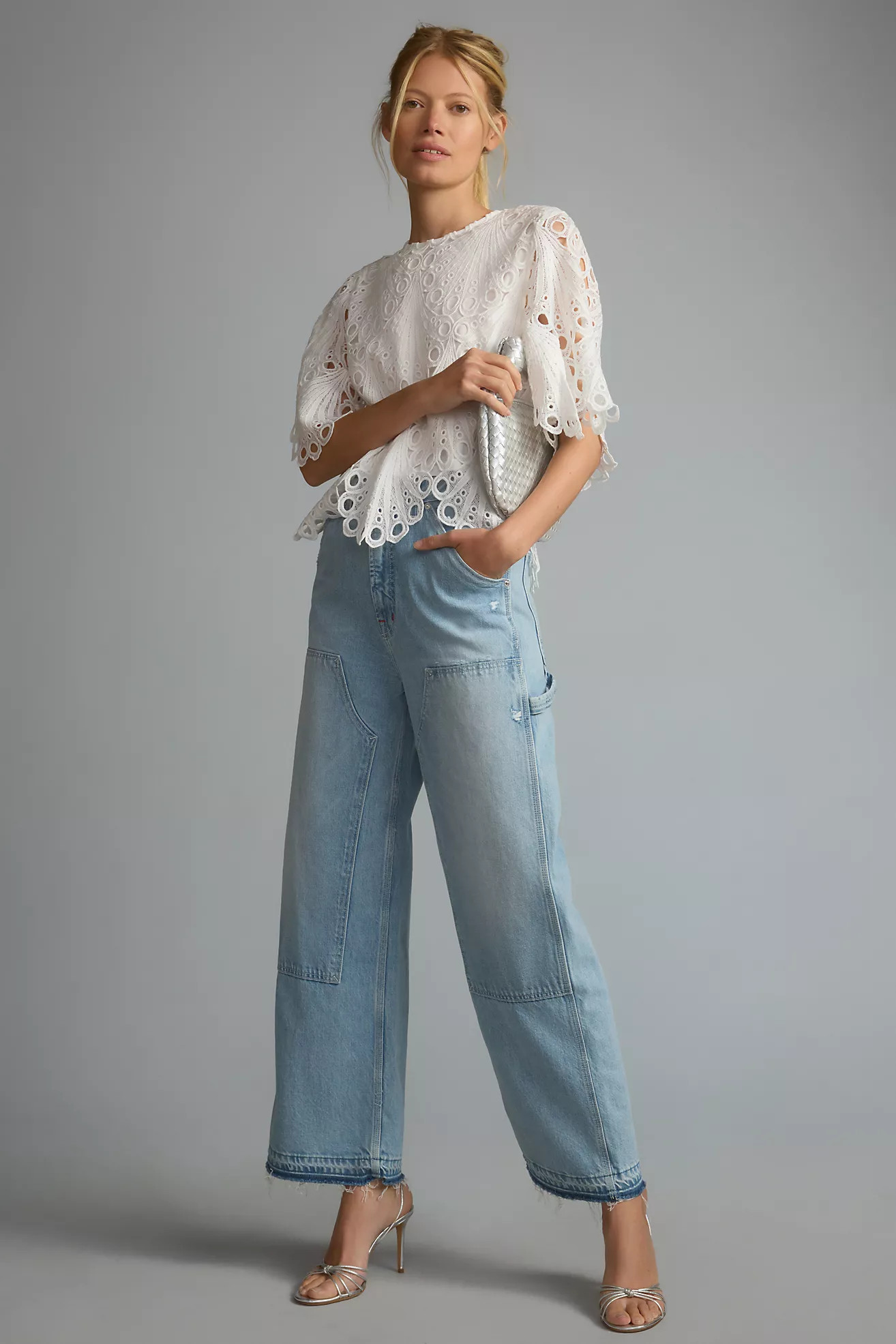 Blue Tassel Eyelet Top | Anthropologie (US)