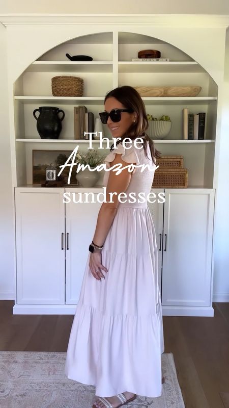 3 Amazon sundresses I’m wearing now but also into fall! Took a size M in the flutter sleeved midi dress and a size S in the others. Love them with sandals for summer and then with sweaters or jackets and boots when it gets cooler.  #founditonamazon #amazonfashion 

#LTKSeasonal #LTKunder100 #LTKunder50