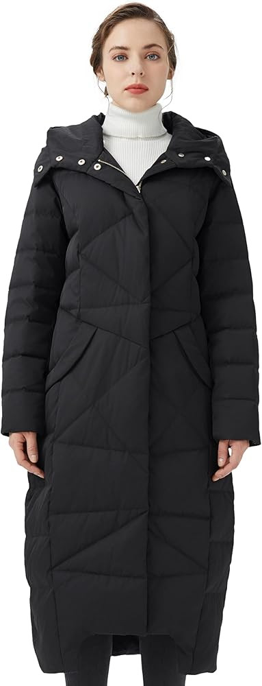 Orolay Women's Puffer Down Coat Winter Maxi Jacket with Hood | Amazon (US)