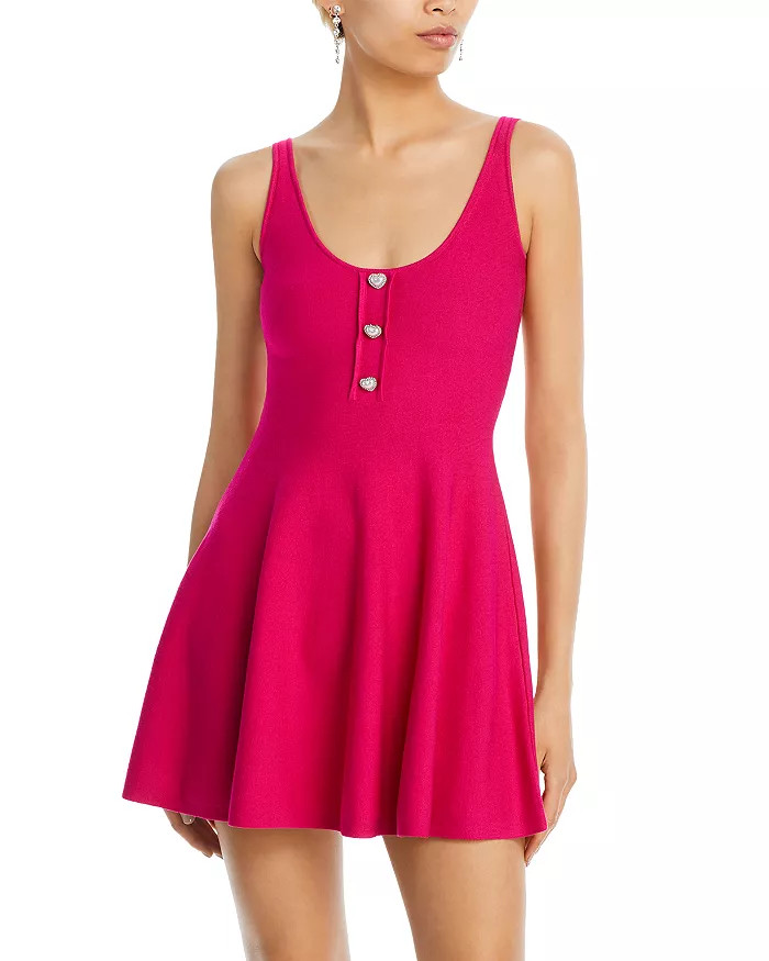 Fit-and-Flare Heart Button Mini Dress - 100% Exclusive | Bloomingdale's (US)