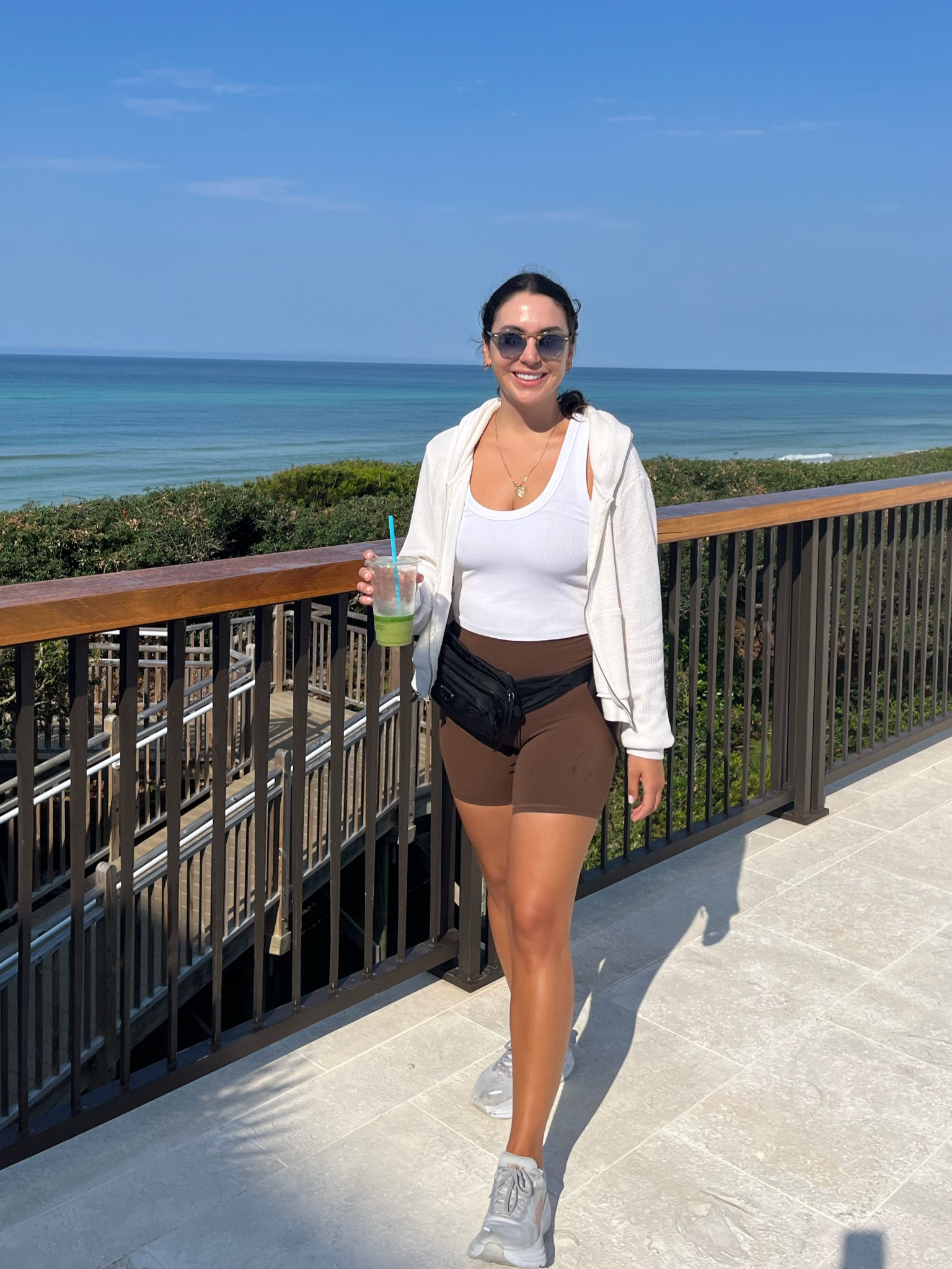 Morning outfit for walking to get a matcha! Fav abercrombie tank and lulu shorts. 

#LTKunder100 #LTKtravel