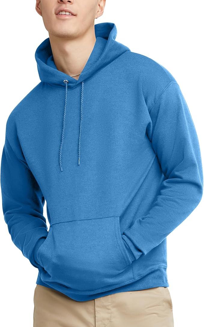 Hanes Men's Ecosmart Hoodie, Midweight Fleece Sweatshirt, Pullover Hooded Sweatshirt for Men | Amazon (US)