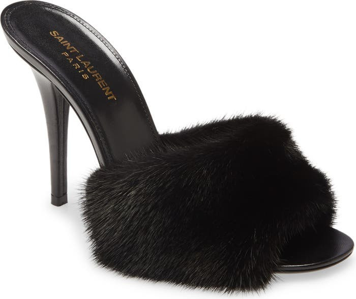 Roy Genuine Mink Fur Sandal | Nordstrom