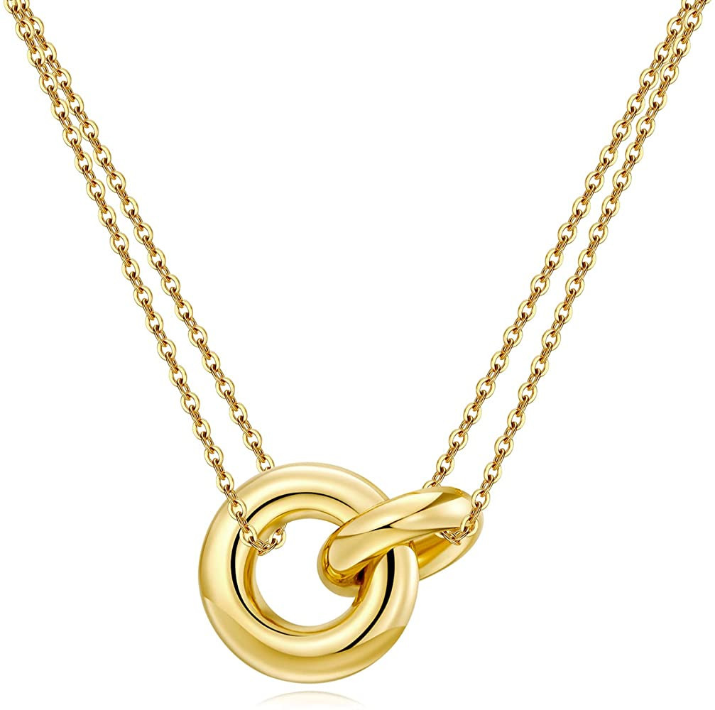 AllenCOCO Dainty Gold Necklace For Women, Gold Cross Virgin Mary Necklace, 18k Gold Simple Neckla... | Amazon (US)