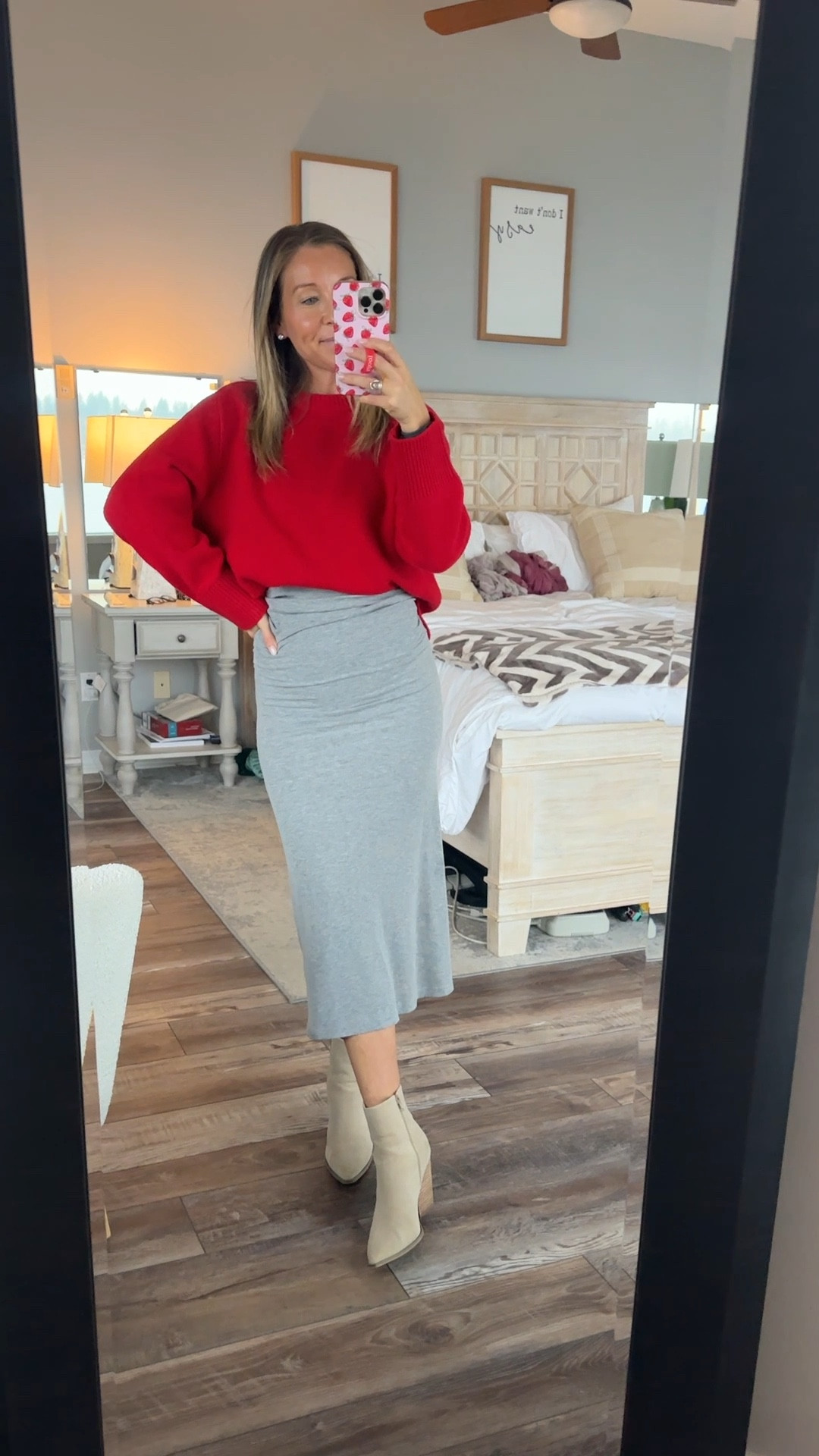 simple cozy fall vibes! Love the pop of red with the holdiays around the corner ❤️ everything is TTS, small in dress and sweater 

#LTKxAMAZON #LTKxAF #fall #holidays 

#LTKHoliday #LTKSeasonal #LTKStyleTip