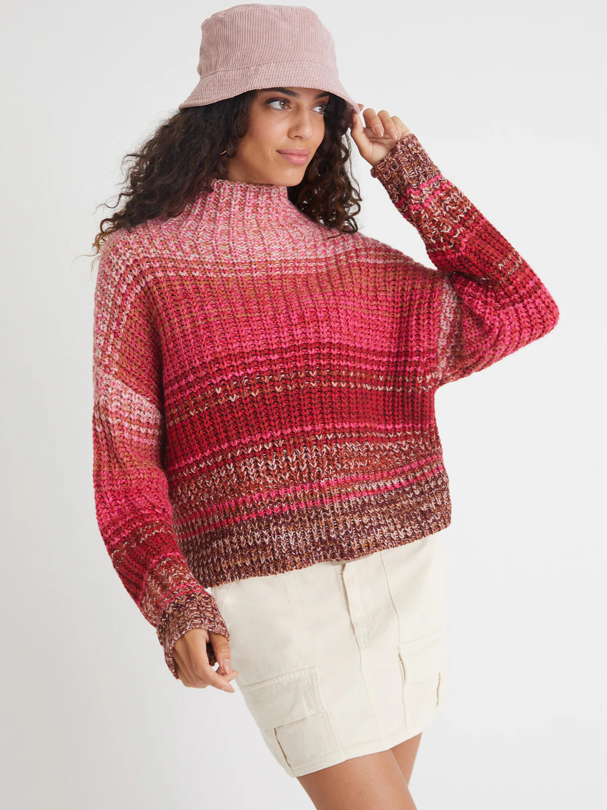 Valerie: Ombre Mockneck Pullover Sweater | 525 America