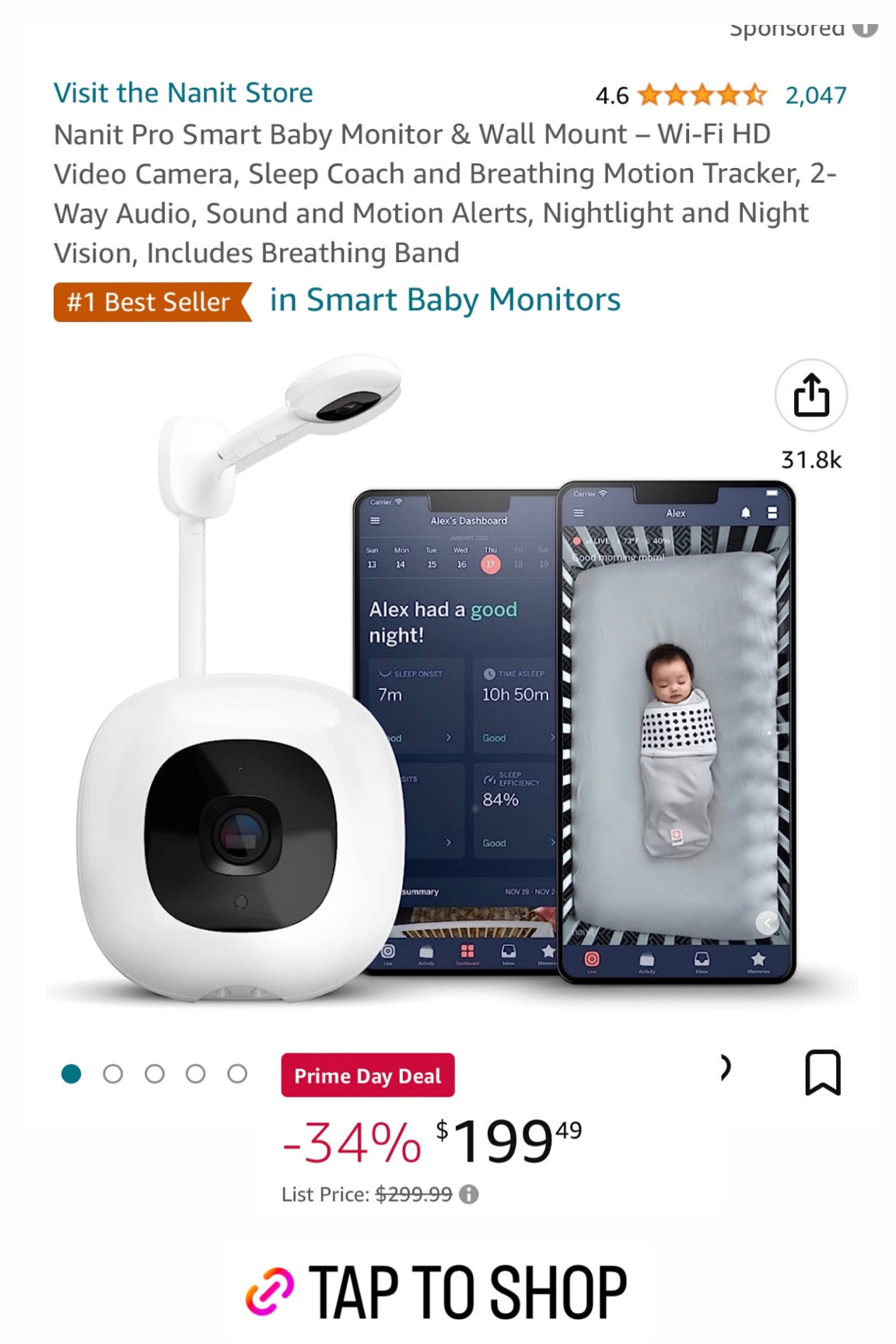 Amazon Prime Day deal: Nanit baby monitor 

#LTKhome #LTKxPrimeDay #LTKbaby