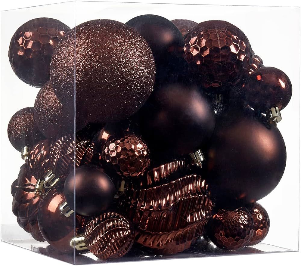 Amazon.com: Christmas Balls Ornaments -36pcs Shatterproof Christmas Tree Decorations with Hanging... | Amazon (US)