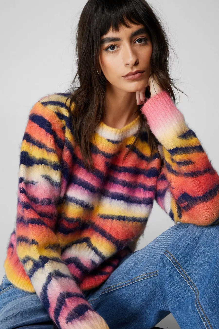 Tiger Stripe Knit Sweater | Nasty Gal US