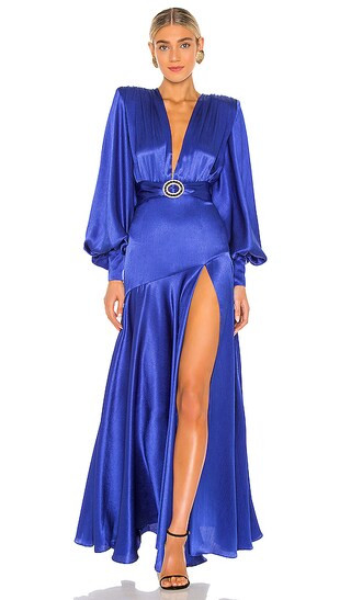 Carmen Indigo Gown in Indigo Blue | Revolve Clothing (Global)