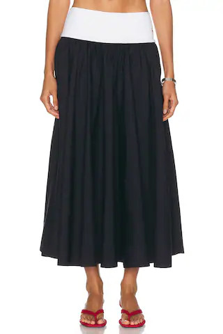 Polo Ralph Lauren A Line Skirt in Navy | FWRD 