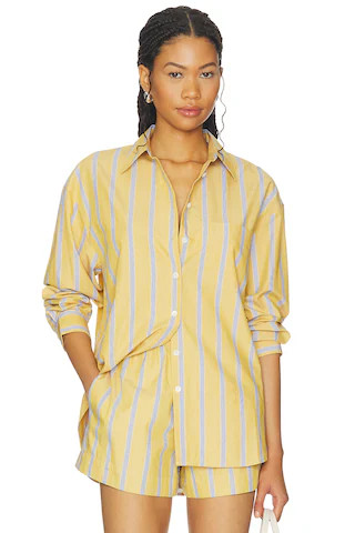 Madewell Easy Shirt in Yellow. - size XXS | Revolve Clothing (Global)