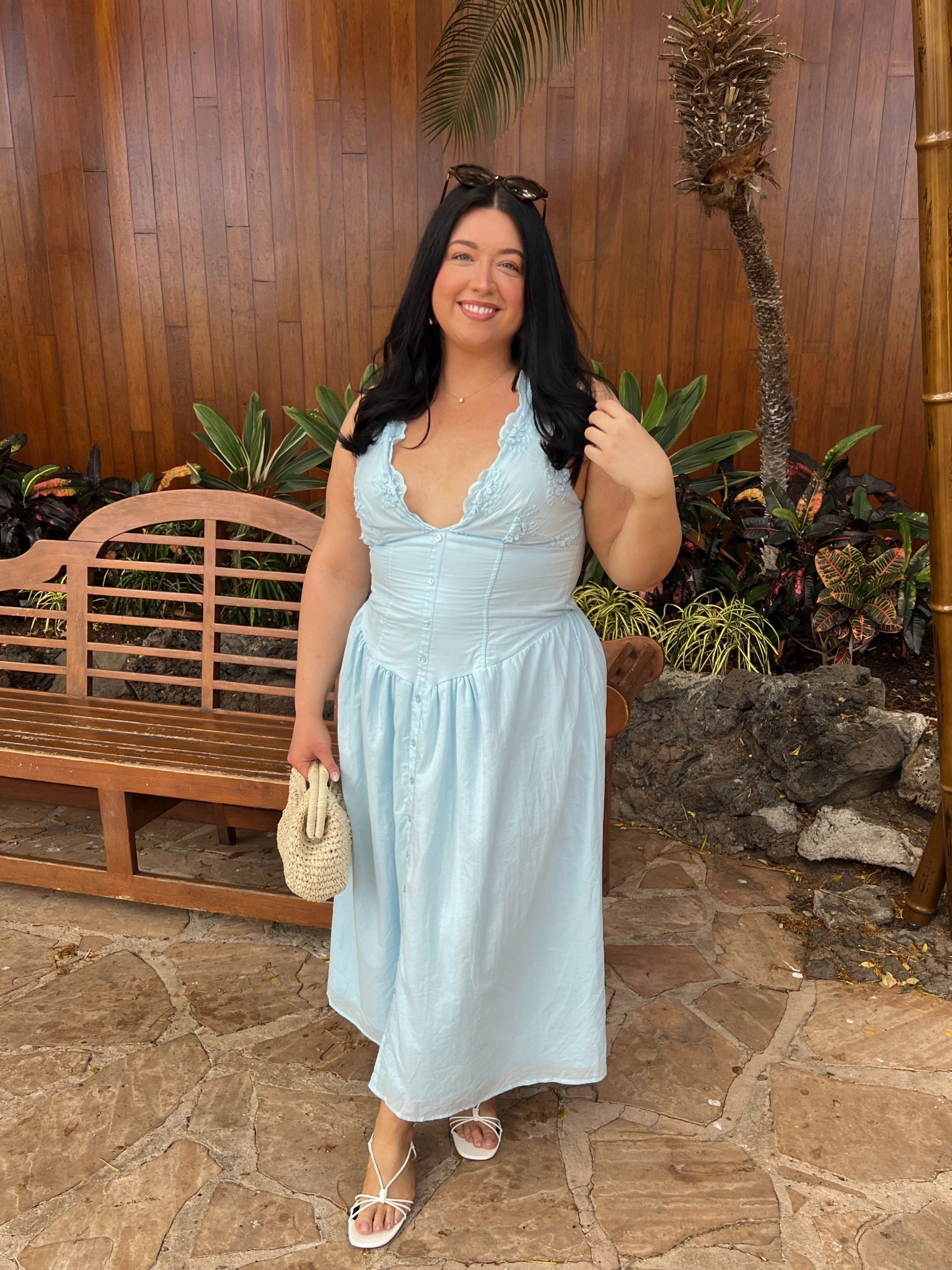 THE DRESS I GOT ENGAGED IN🤍💍 wearing an XL and a 10 in sandals! 

#LTKMidsize #LTKPlusSize #LTKFindsUnder50