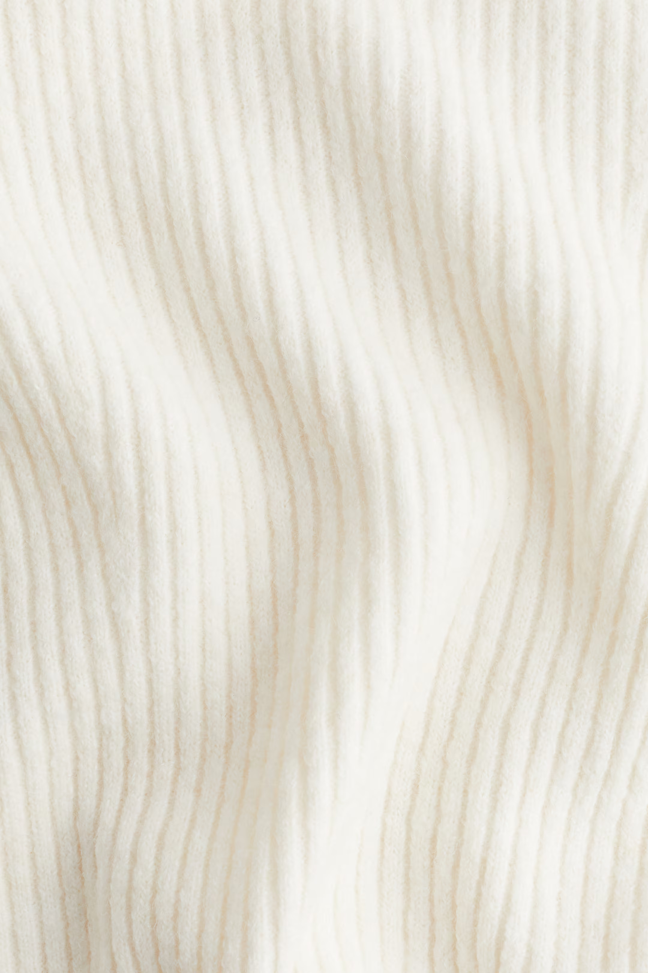 Rib-Knit Off-the-Shoulder Dress - White - Ladies | H&M US | H&M (US + CA)