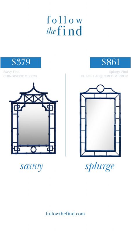 Most fun mirror update! In a lacquered blue, this chinoiserie style is perfect for a statement home! 

#LTKhome #LTKsalealert
