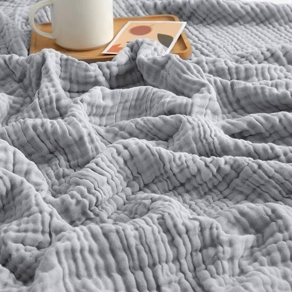 EMME Cooling Throw Blanket for Hot Flashes Muslin Throw Blanket 100% Cotton Throws Gauze Blanket ... | Amazon (US)