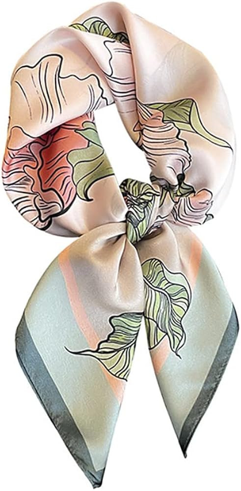 JERLA 100% Pure Mulberry Silk Square Scarf for Hair-27''x27'' Women Men Natural Silk Neckerchief ... | Amazon (US)