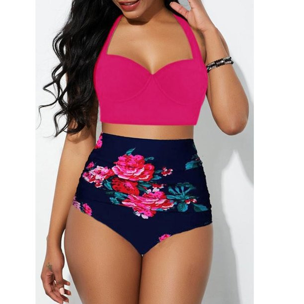 Womens Push Up Padded Bra Bikini Set High Waisted Swimsuit Bathing Suit Swimwear - Walmart.com | Walmart (US)