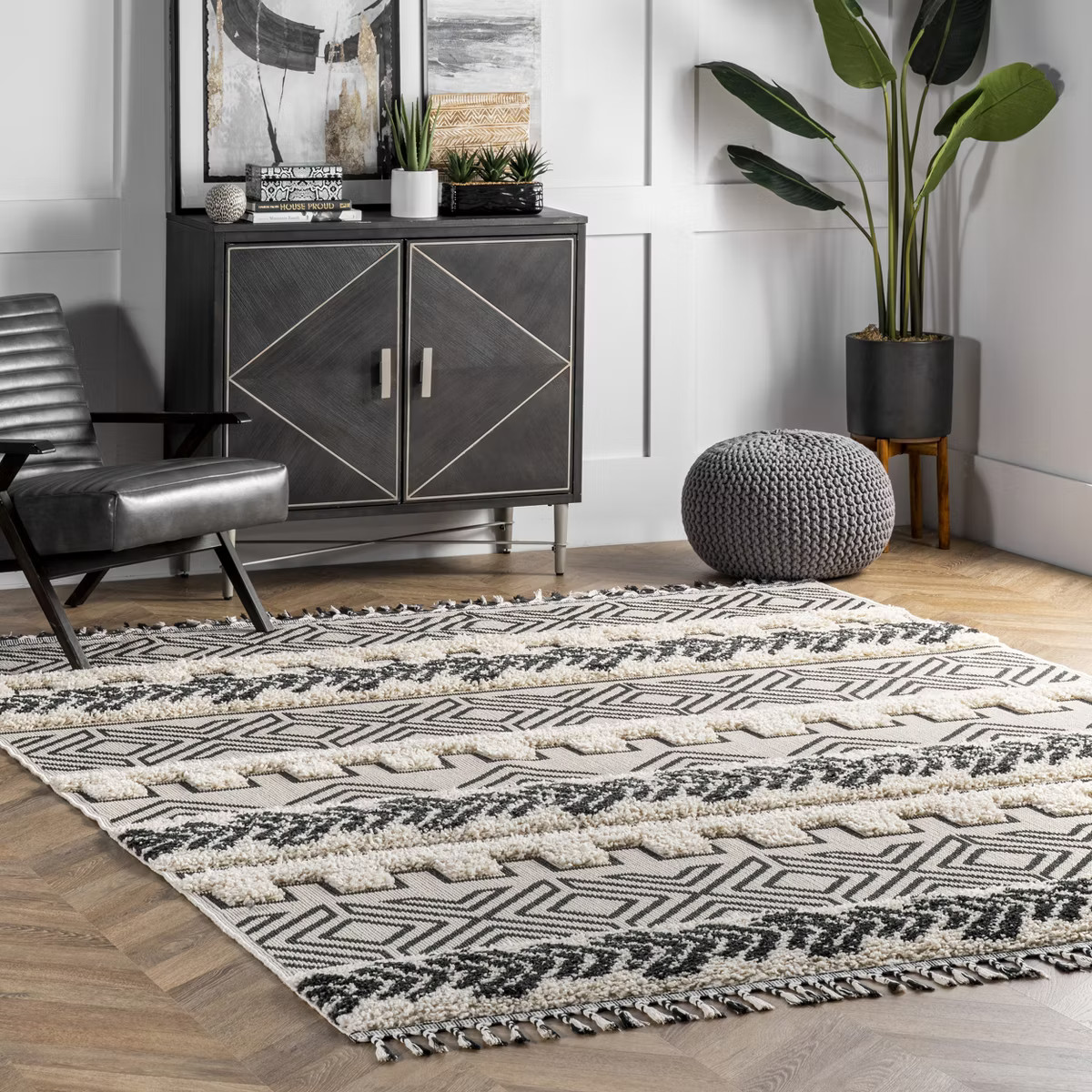 nuLOOM Zuri Shaggy Banded Area Rug | Target