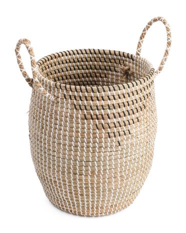 Small Lidded Seagrass Hamper With Handles | Home | T.J.Maxx | TJ Maxx