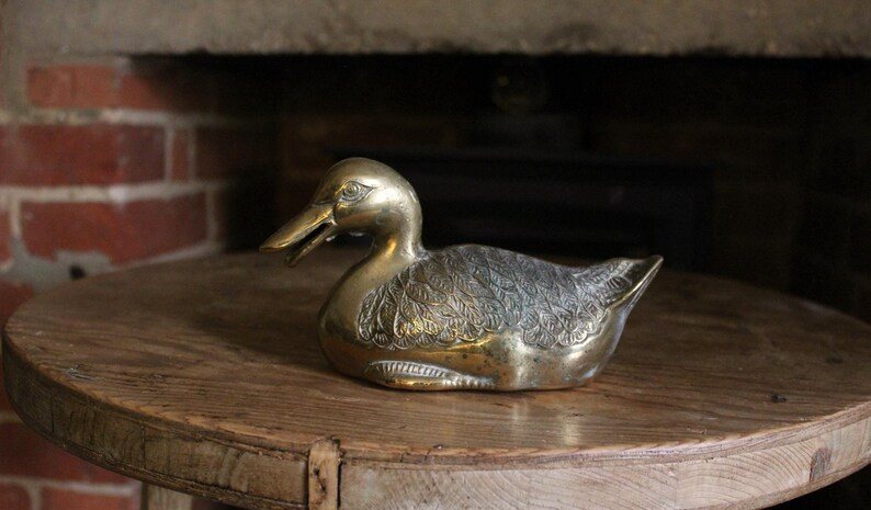 Antique Brass Duck Figure Farmhouse Decor Ornament - Etsy | Etsy (US)