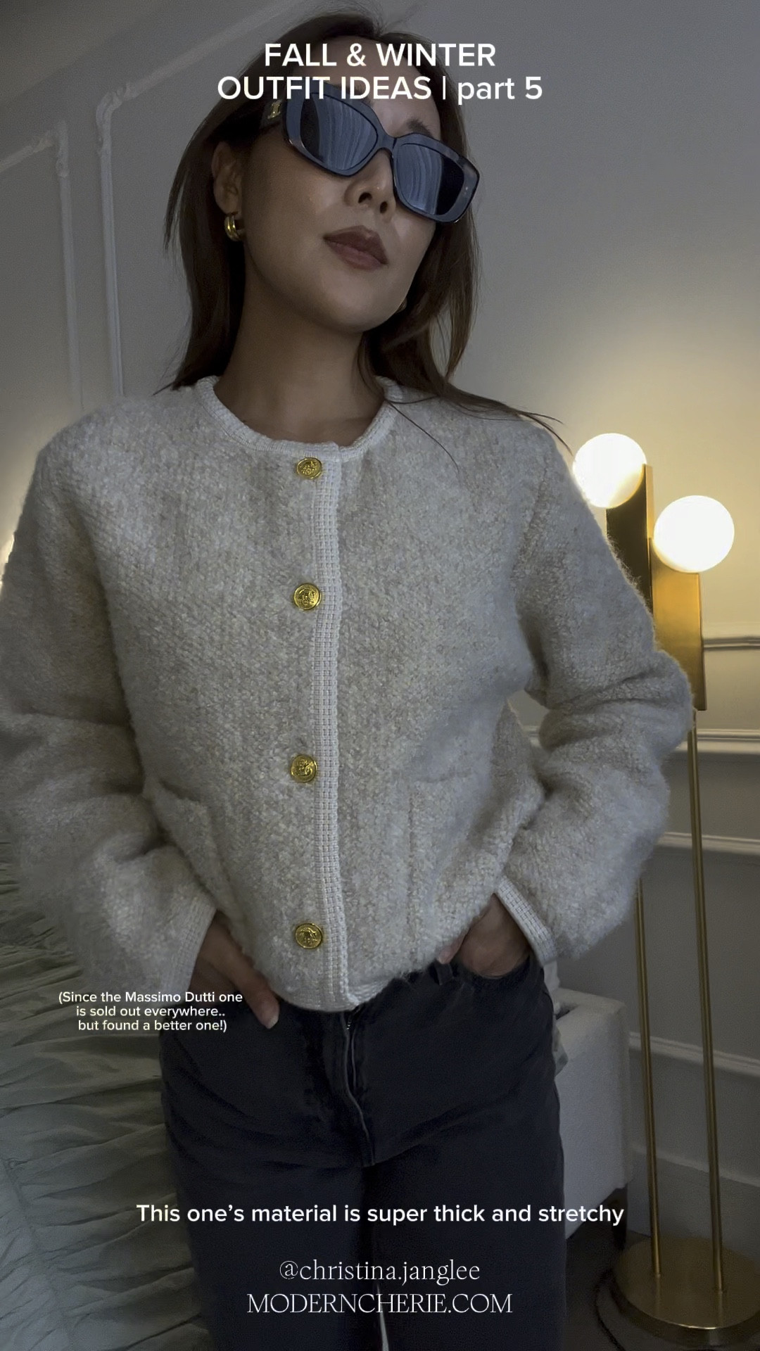 Shearing wool cardigan with gold buttons. Exact product is by the brand, Source Unknown. Linking similar ones below. #cardigan 

#LTKGiftGuide