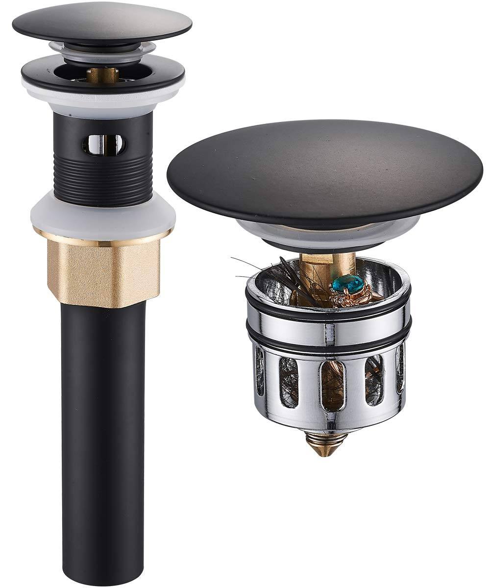 Vessel Sink Drain, Bathroom Faucet Vessel Sink Pop Up Drain Stopper, Built-In Anti-Clogging Strai... | Amazon (US)