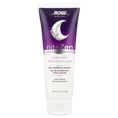 NOW Foods, Solutions, NiteZen™ Magnesium Body Cream, 4 oz (113 g) | iHerb