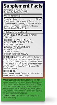 Wellements Organic Nighttime Baby Tooth Oil. Soothing Massage Oil for Tiny Gums. Promotes Peacefu... | Amazon (US)