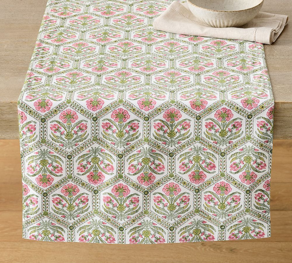 Lattice Cotton Table Runner | Pottery Barn (US)