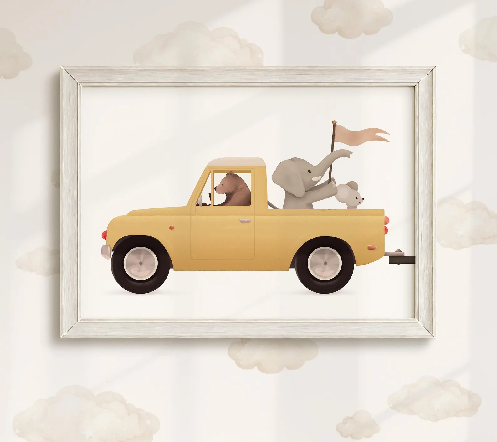 Camper Truck Animal Nursery Print – Giraffe & Bear Wall Decor for Baby Room and Playroom - Etsy | Etsy (US)