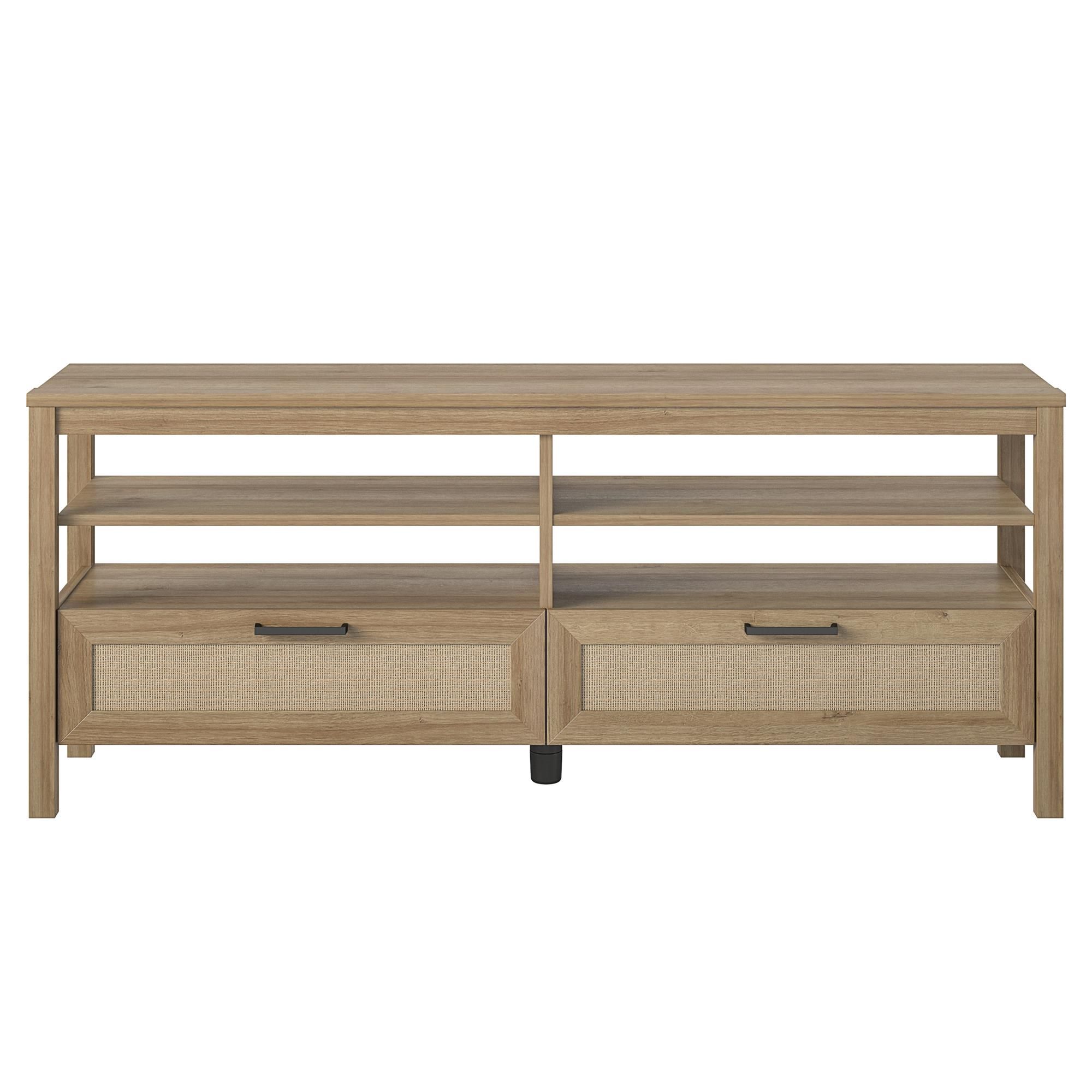 Queer Eye Wimberly TV Stand for TVs up to 65", Natural with Rattan - Walmart.com | Walmart (US)