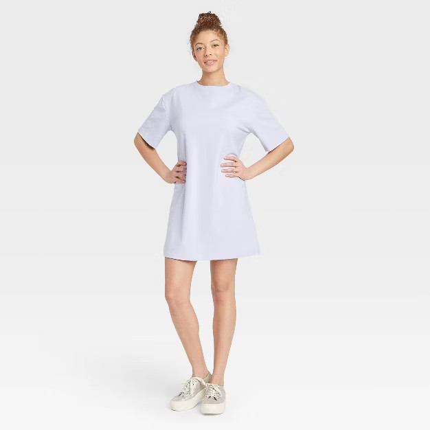 Women's Elbow Sleeve Knit T-Shirt Dress - A New Day™ | Target