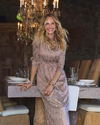 Metallic Pleated Maxi Dress | Chico's