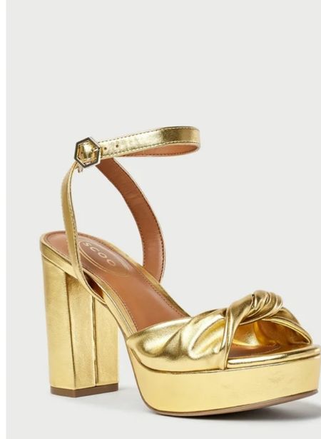 Gold platforms sandals on sale 

#LTKSeasonal #LTKsalealert