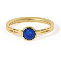 Astley Clarke Mini Luna 18ct Yellow Gold Plated Lapis Lazuli Ring | Beaverbrooks